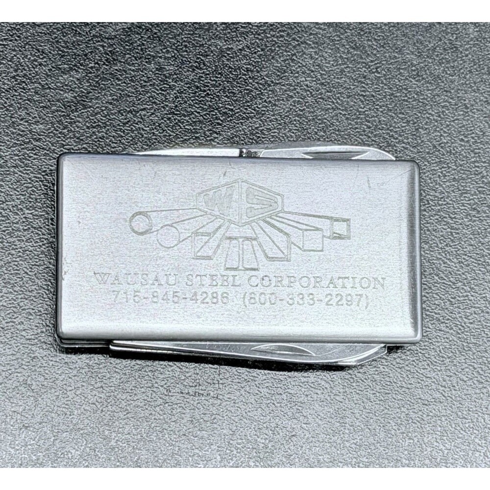 Wausau Steel Corporation Wisconsin 5 Tool Knife And Money Clip